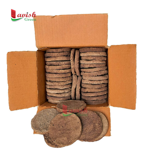 Lavish Green Organic 100% Pure Desi Cow Dung Cake/Gobar Upla/Kanda for Hawan Puja, Havan Pujan,